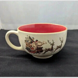 Disney Official Mickey and Minnie Good Tidings Christmas Ceramic Mug 16 0z